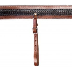 BC030 Antique Oil Hand Carved Western Horse Saddle Back Cinch Flank Strap Premium Leather