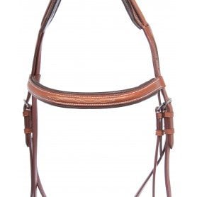 EB002 Chestnut All Purpose Show Jumping Trail English Leather Horse Bridle Tack Set