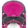 Western Synthetic Pink Crystal Show Kids Youth Horse Saddle Tack 12