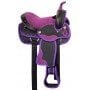 Purple Synthetic Western Pony Youth Kids Saddle 10"