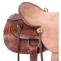 Hard Seat Western Team Roping Ranch Leather Tooled Horse Saddle Tack Set