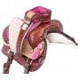 Premium Pink Show Western Barrel Racing Trail Leather Horse Saddle Tack Package