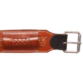 BC046 Hand Carved Western Leather Horse Saddle Back Cinch Bucking Strap Buckle