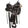 Gaited Tree Comfy Riding Western Tooled Pleasure Trail Leather Horse Saddle Tack Set