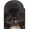 Black Western Hand Carved Comfy Riding Pleasure Trail Leather Horse Saddle Tack Set