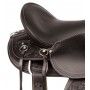 Comfy Western Pleasure Trail Endurance Black Leather Tooled Horse Saddle Tack Set