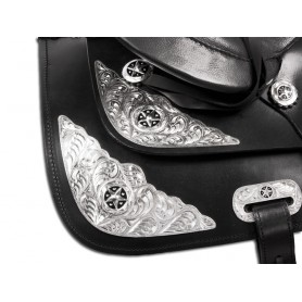 Black Show Parade Saddle Lots Of Silver 16