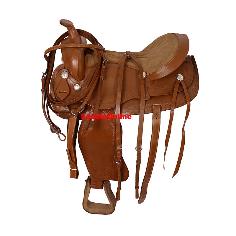 16 17 Arabian Horse Tooled Trail Saddle W Tack