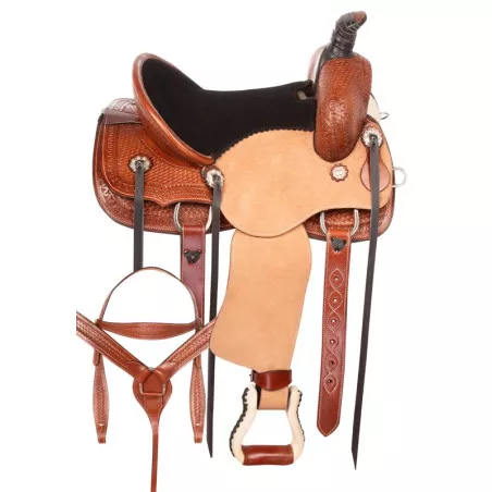 AceRugs 10” 12” 13” Western Youth Kids Ranch Roping Leather Pony Horse Saddle TACK Set Included 