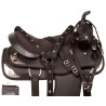 Synthetic Black Texas Star Show Horse Saddle Tack 14 15 16 17 18