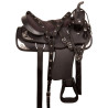 Synthetic Black Texas Star Show Horse Saddle Tack Set