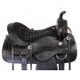 Black Tooled Leather Pleasure Trail Horse Saddle Tack 18