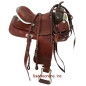 16 Mahogany Western Pleasure Trail Saddle W Rough Out Seat