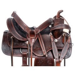 Antique Western Pleasure Trail Horse Saddle Tack 16 18