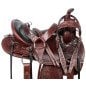Beautiful Western Hand Carved Extra Comfy Pleasure Trail Leather Horse Saddle Tack Set 111031