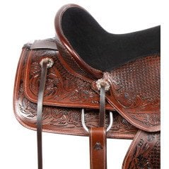 111050 A Fork Antique Oil Western Roping Ranch Work Cowboy Leather Horse Saddle Tack