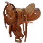 Tooled Western Horse Trail Endurance Saddle & Tack 16 17