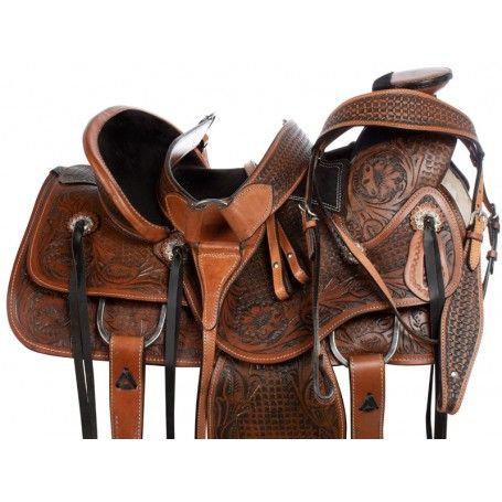 Classic Premium Leather Western Saddle Bag 