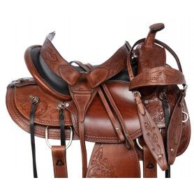 AceRugs Trail Gaited Comfy Western Leather Horse Saddle Tack Set 15 16 17 18
