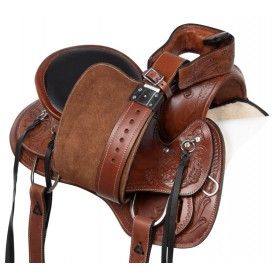 111065 Trail Gaited Comfy Western Leather Horse Saddle Tack Set