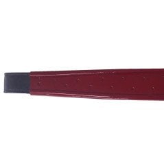 B0418 Red English Leather Show Saddle Browband