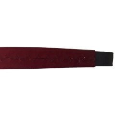 B0418 Red English Leather Show Saddle Browband