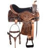 Cowboy Western Pleasure Trail All Purpose Antique Oil Leather Horse Saddle Tack Set