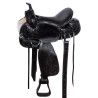 Gaited Trail Leather Black Round Skirt Horse Saddle Tack Set