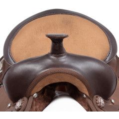 10905 Brown Silver Pony Western Synthetic Youth Kids Saddle Tack Set 10