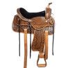 Antique Leather Tooled Western Pleasure Trail Ranch Classic Horse Saddle Tack Set