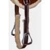 Brown Leather Bareback Treeless Pad With Stirrups Saddle