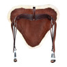 Brown Leather Bareback Treeless Pad With Stirrups Saddle