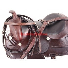 New 16 oil heavy duty all leather brown saddle