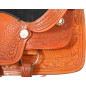 Hand Tooled Western Ranch Work Saddle Breast Collar 15.5