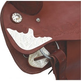 Brown Slick Leather Seat Show Tack Saddle 16
