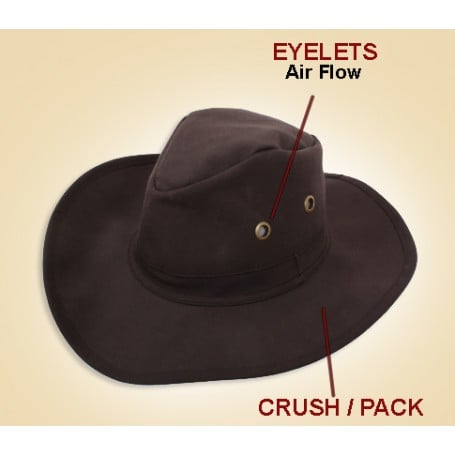 New Brown Australian Aussie Cowboy Oil Cloth Hat