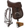 English Tack Package All Purpose Wide Tree Saddle 15 18