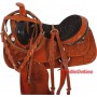 Hand Tooled Western Ranch Work Saddle Breast Collar 16