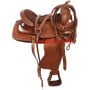 16 Tooled Brown Western Saddle Tack Package Silver