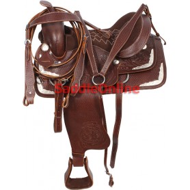 Dark Brown Show Western Trail Saddle Tack Package 15 17