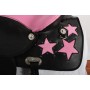 16 Beautiful Pink Black Cordura Saddle W Tack