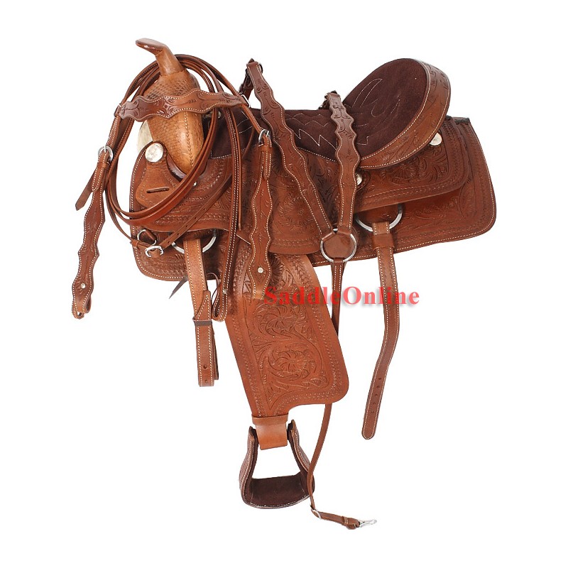 Brown Western Trail Saddle Breast Plate Package 17