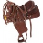 Floral Tooled Western Trail Ranch Work Saddle 17