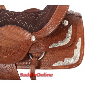 New Brown 17 Western Tooled Show Saddle Tack