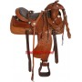Premium Brown Tooled Western Horse Show Saddle 15 16 18