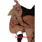 13 Western Carved Natural Black Saddle Tack