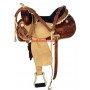 Two Tone Rough Out Barrel Racing Saddle Rawhide Horn 16