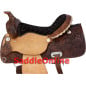 Two Tone Rough Out Barrel Racing Saddle Rawhide Horn 16