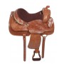 Leather Horse Hand Carved Reining Trail Saddle 16 17