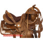 15 Western Leather Trail Saddle Tooled